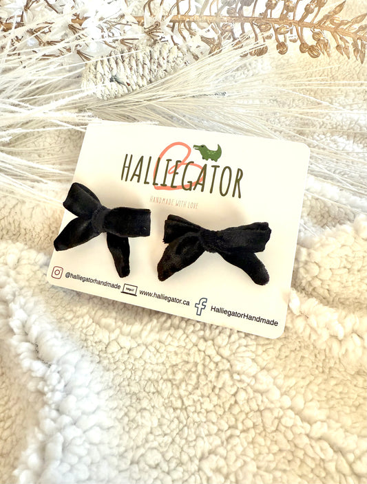 Black Velvet Small Double Bow