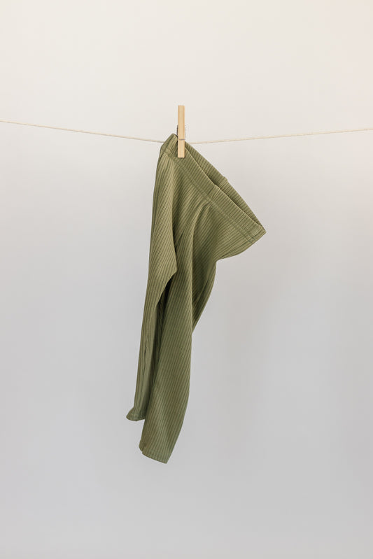 Ribbed Leggings in Sage Bamboo
